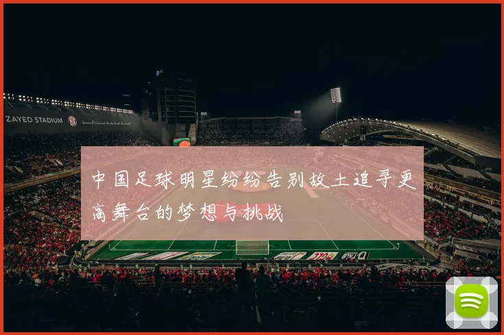 中国足球明星纷纷告别故土追寻更高舞台的梦想与挑战